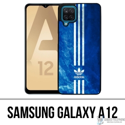 Custodia per Samsung Galaxy A12 - Adidas strisce blu