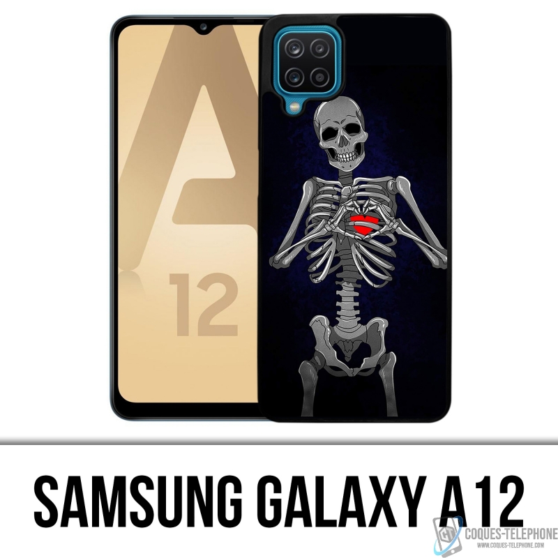 Coque Samsung Galaxy A12 - Coeur Squelette