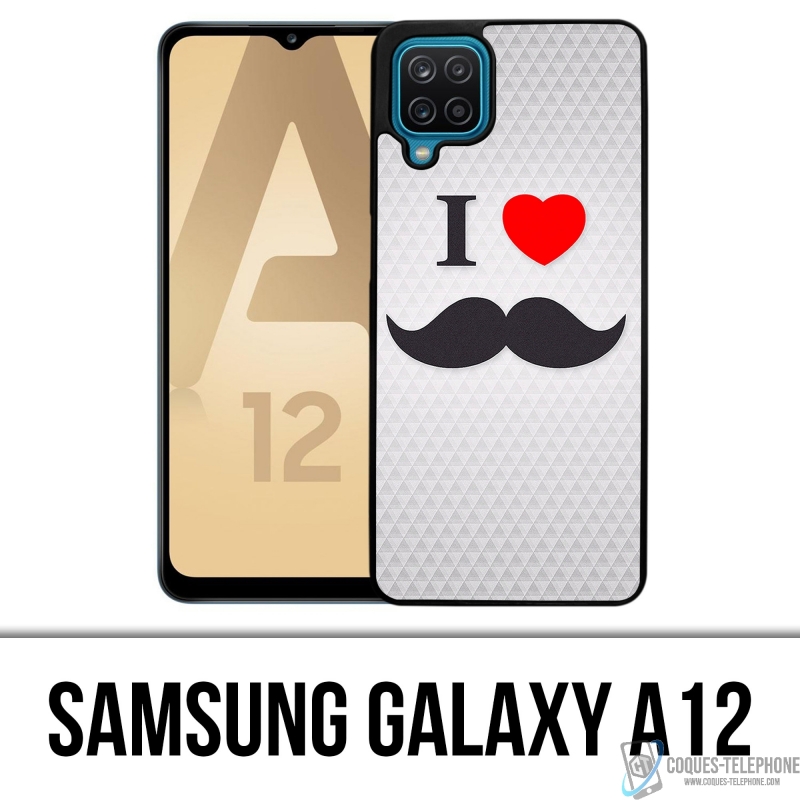 Coque Samsung Galaxy A12 - I Love Moustache