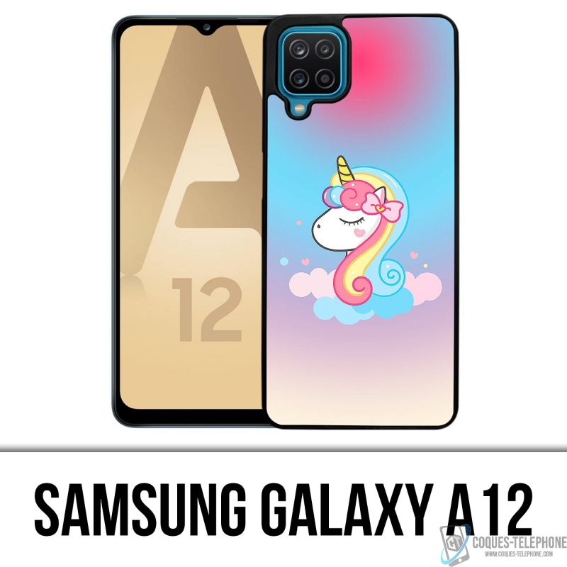 Coque Samsung Galaxy A12 - Licorne Nuage