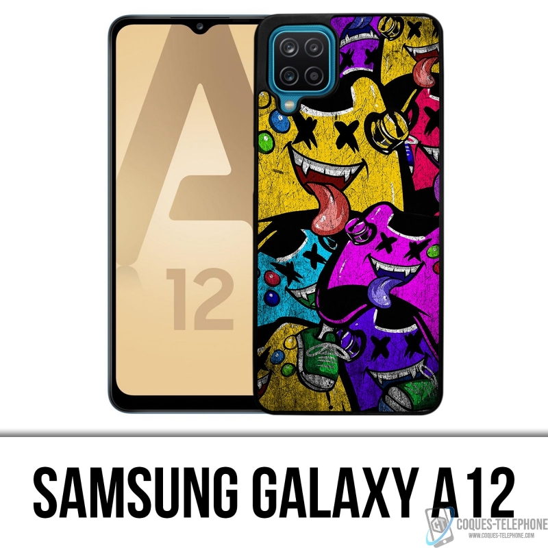 Coque Samsung Galaxy A12 - Manettes Jeux Video Monstres