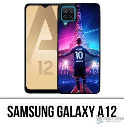 Cover Samsung Galaxy A12 - Messi PSG Parigi Torre Eiffel