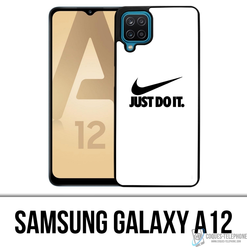 Samsung Galaxy A12 Case - Nike Just Do It Weiß