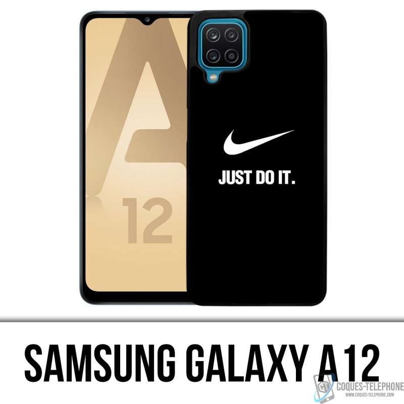 Coque Samsung Galaxy A12 - Nike Just Do It Noir