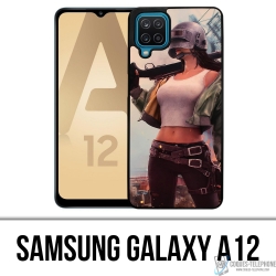 Cover Samsung Galaxy A12 - Ragazza PUBG