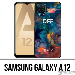 Custodia per Samsung Galaxy A12 - Nuvola di colore bianco sporco