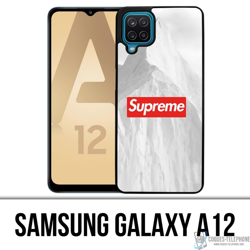 Coque Samsung Galaxy A12 - Supreme Montagne Blanche