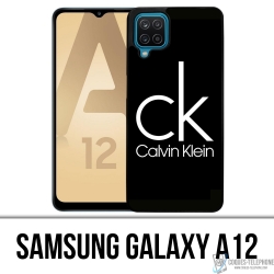 Samsung Galaxy A12 Case - Calvin Klein Logo Schwarz