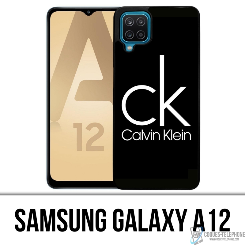 Coque Samsung Galaxy A12 - Calvin Klein Logo Noir