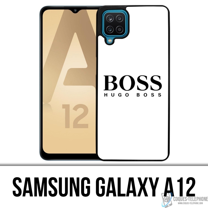 Coque Samsung Galaxy A12 - Hugo Boss Blanc