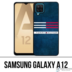 Custodia per Samsung Galaxy A12 - Righe Tommy Hilfiger