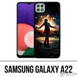 Custodia per Samsung Galaxy A22 - Joker Batman in fiamme