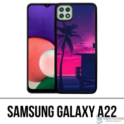 Custodia per Samsung Galaxy A22 - Viola Miami Beach