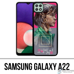 Samsung Galaxy A22 Case - Tintenfisch Game Girl Fanart