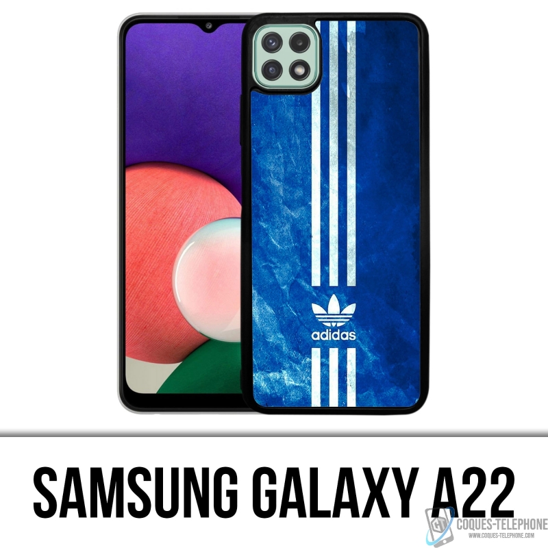 Custodia per Samsung Galaxy A22 - Adidas strisce blu
