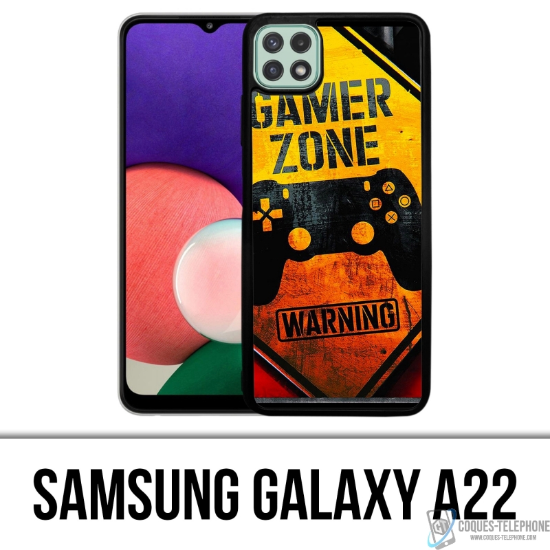Coque Samsung Galaxy A22 - Gamer Zone Warning