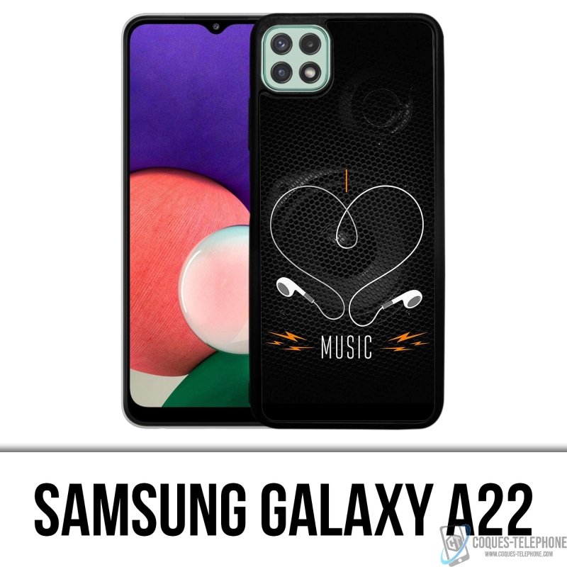 Samsung Galaxy A22 Case - I Love Music