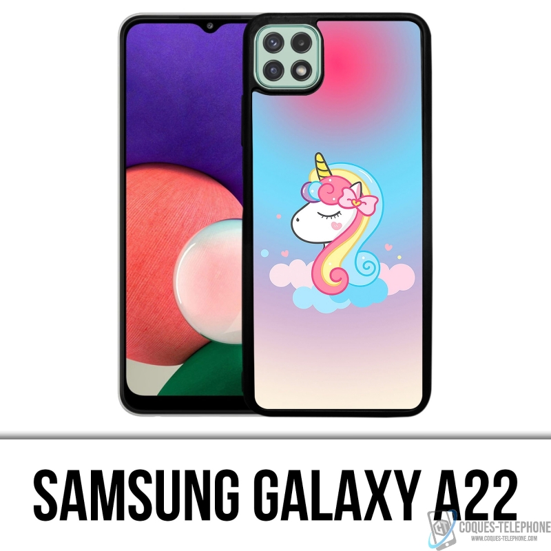 Coque Samsung Galaxy A22 - Licorne Nuage