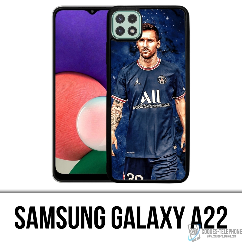 Samsung Galaxy A22 Case - Messi PSG Paris Splash