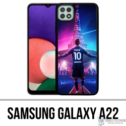 Cover Samsung Galaxy A22 - Messi PSG Parigi Torre Eiffel
