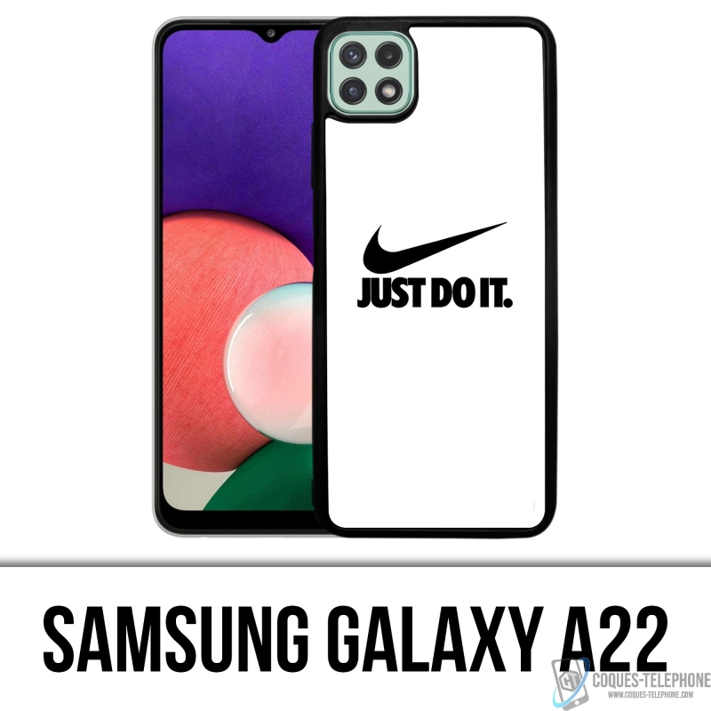 Custodia per Samsung Galaxy A22 - Nike Just Do It Bianca