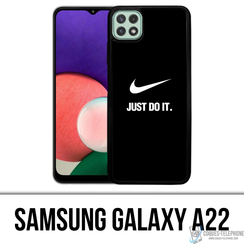 Coque Samsung Galaxy A22 - Nike Just Do It Noir