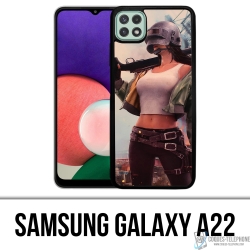 Custodia per Samsung Galaxy A22 - Ragazza PUBG