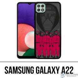 Funda Samsung Galaxy A22 - Agente de dibujos animados de Squid Game
