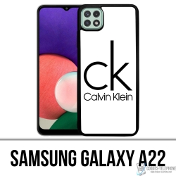 Custodia Samsung Galaxy A22 - Logo Calvin Klein Bianco