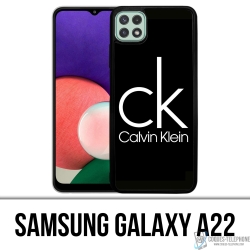 Custodia Samsung Galaxy A22 - Logo Calvin Klein Nera