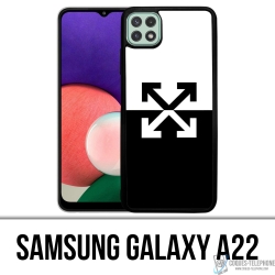 Custodia per Samsung Galaxy A22 - Logo bianco sporco
