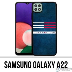 Custodia per Samsung Galaxy A22 - Righe Tommy Hilfiger