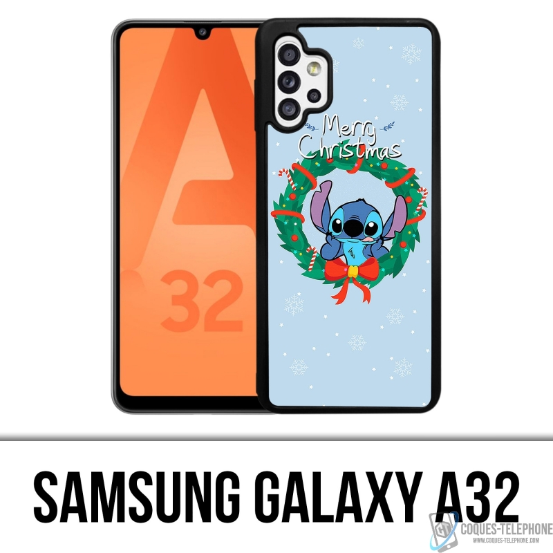 Coque Samsung Galaxy A32 - Stitch Merry Christmas