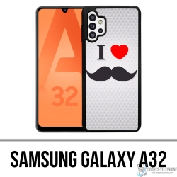 Coque Samsung Galaxy A32 - I Love Moustache