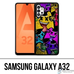 Coque Samsung Galaxy A32 - Manettes Jeux Video Monstres
