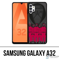 Cover Samsung Galaxy A32 - Agente dei cartoni animati del gioco del calamaro