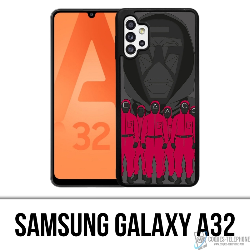 Cover Samsung Galaxy A32 - Agente dei cartoni animati del gioco del calamaro