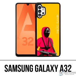 Coque Samsung Galaxy A32 - Squid Game Soldat Cartoon