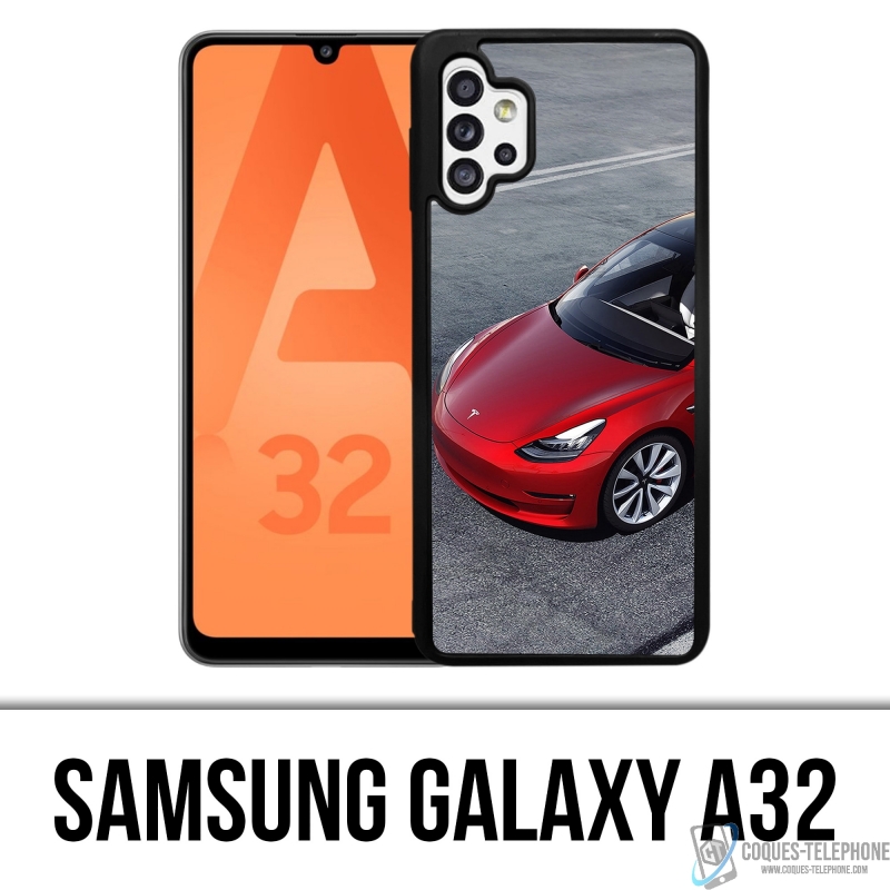 Funda Samsung Galaxy A32 - Tesla Model 3 Roja