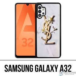 Samsung Galaxy A32 Case - YSL Yves Saint Laurent Marble Flowers