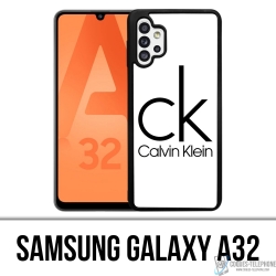 Custodia Samsung Galaxy A32 - Logo Calvin Klein Bianco