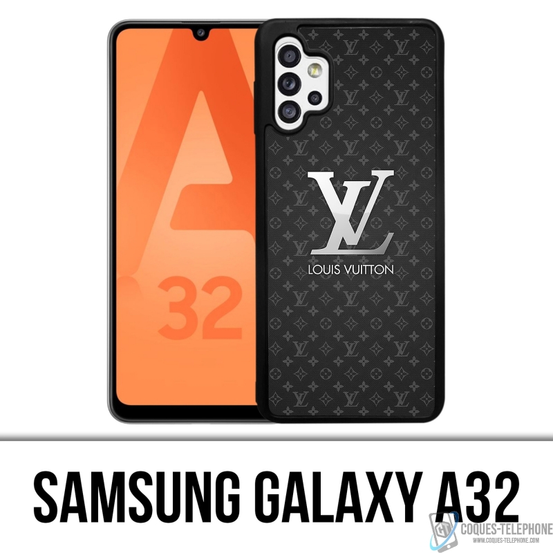 Gray Louis Vuitton Logo Samsung Galaxy A32 5G Clear Case