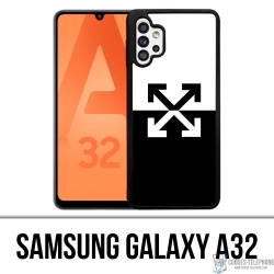 Custodia per Samsung Galaxy A32 - Logo bianco sporco