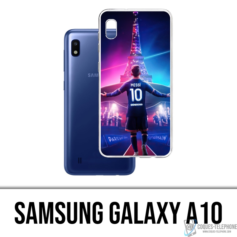 Coque Samsung Galaxy A10 - Messi PSG Paris Tour Eiffel