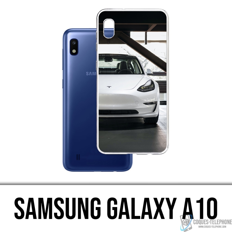 Funda Samsung Galaxy A10 - Tesla Model 3 Blanca