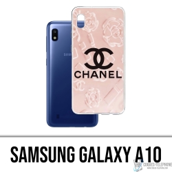 Custodia Samsung Galaxy A10 - Sfondo rosa Chanel