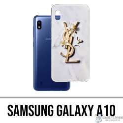 Coque Samsung Galaxy A10 - YSL Yves Saint Laurent Marbre Fleurs