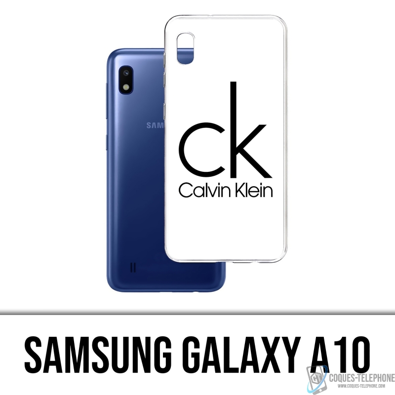Coque Samsung Galaxy A10 - Calvin Klein Logo Blanc