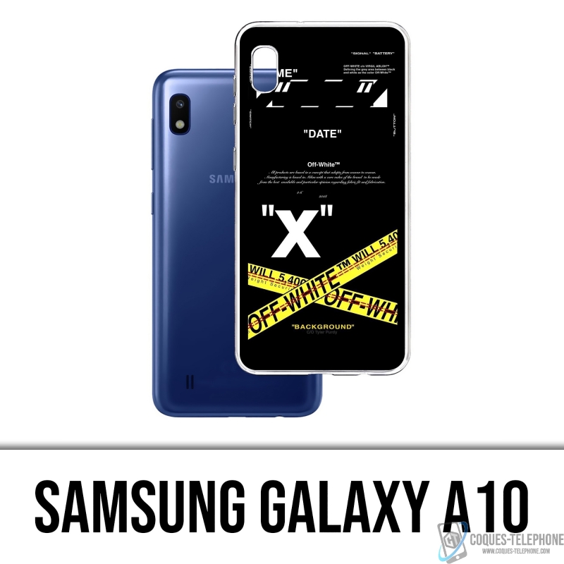 Samsung Galaxy A10 Case - Off White Crossed Lines