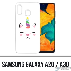 Coque Samsung Galaxy A20 - Gato Unicornio